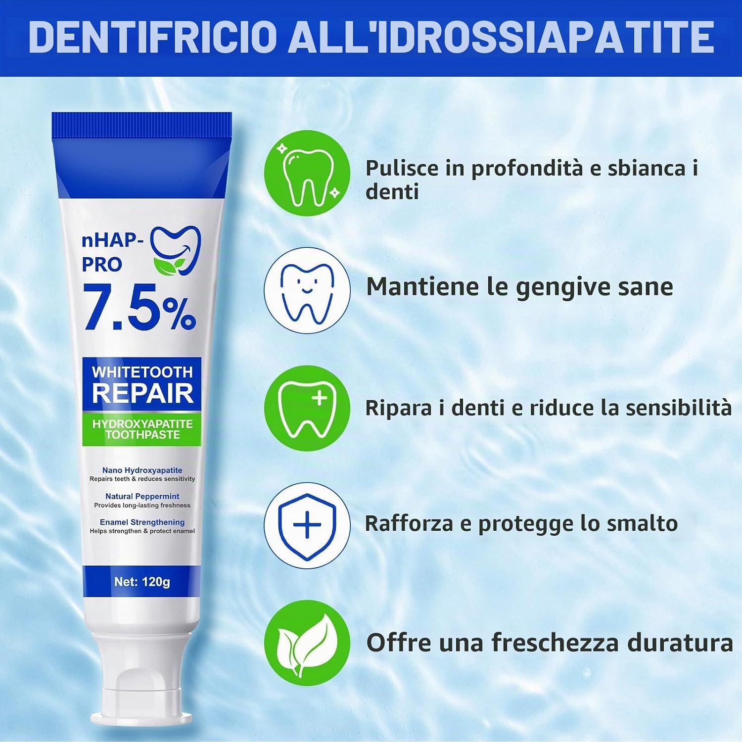 Thumbnail 4 de Feeliville Dentifricio all'idrossiapatite 120 g 🦷