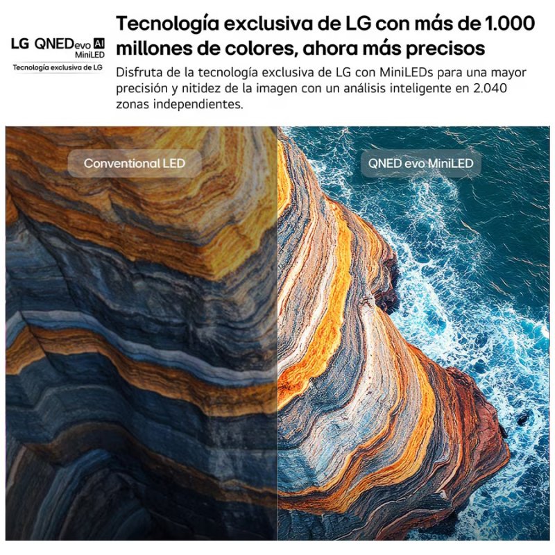 Detalle 2 de LG QNED8EB3B 55QNED8EB3B (55'') MiniLED 4K con WebOS y AI Sound Pro