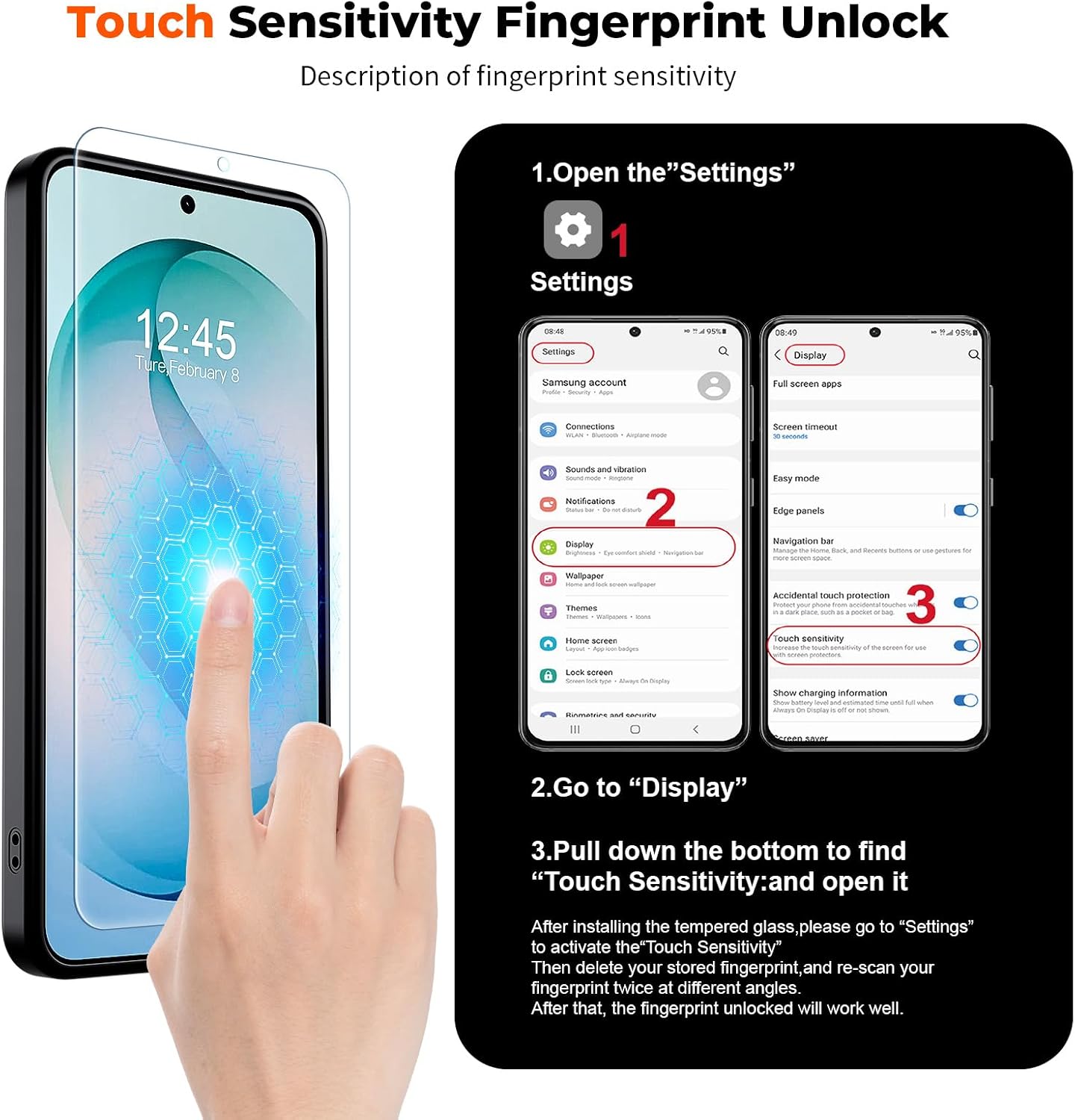 Detalle de SUPFINE Magnetic Case for Samsung Galaxy S26 with Screen Protector — Slim, Military-Grade Drop Protection