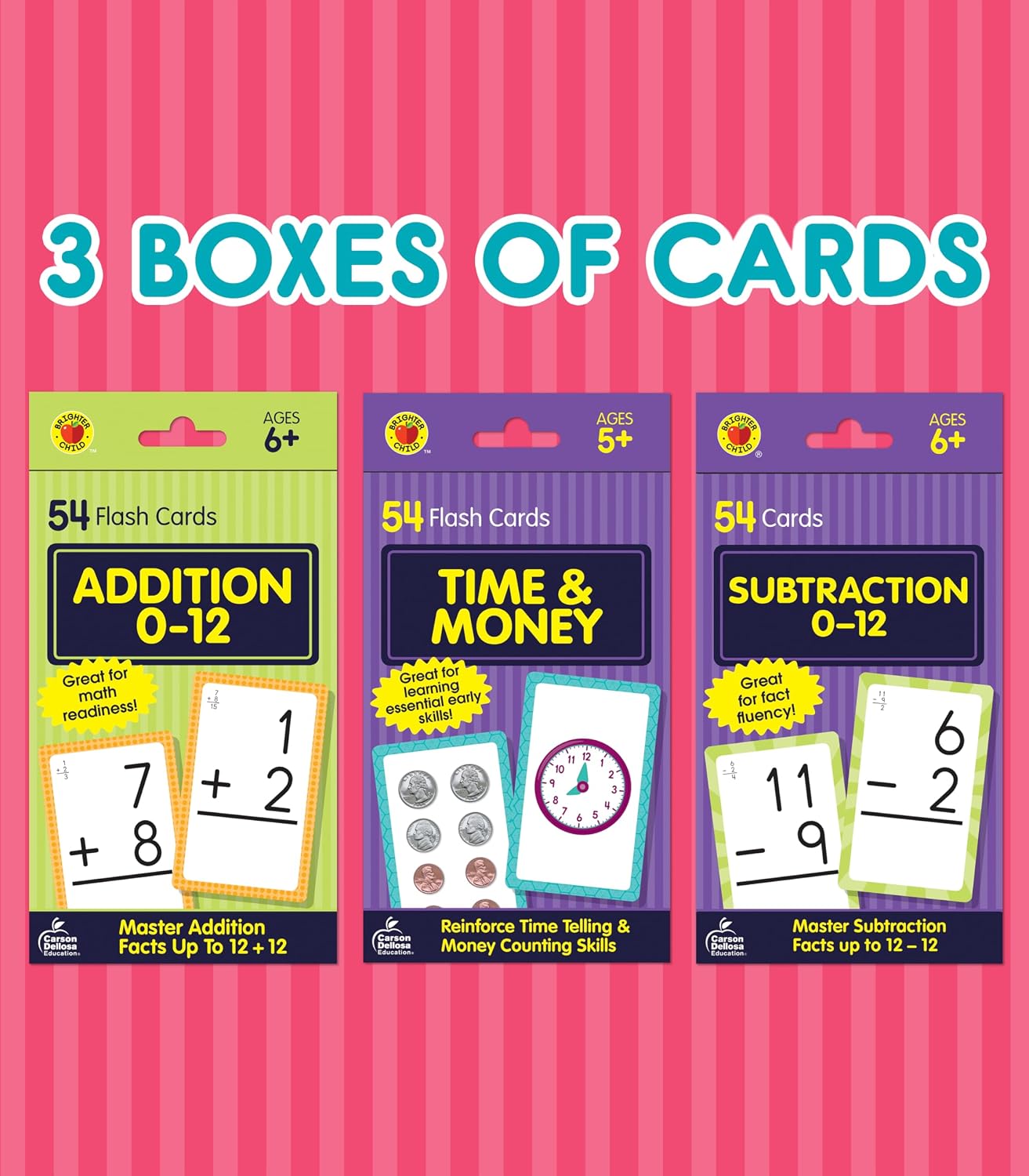 Thumbnail 1 de Carson Dellosa Math Flash Cards, 3 Sets