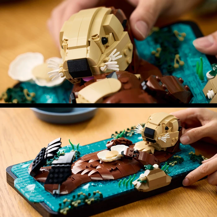 Detalle de LEGO Ideas Treibende Otter 21366 – ein beruhigendes Bauprojekt für Sammler und Dekoration