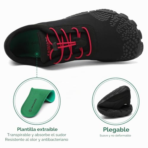 Detalle 2 de SAGUARO Barefoot: Zapatillas Minimalistas con suela antideslizante y puntera amplia