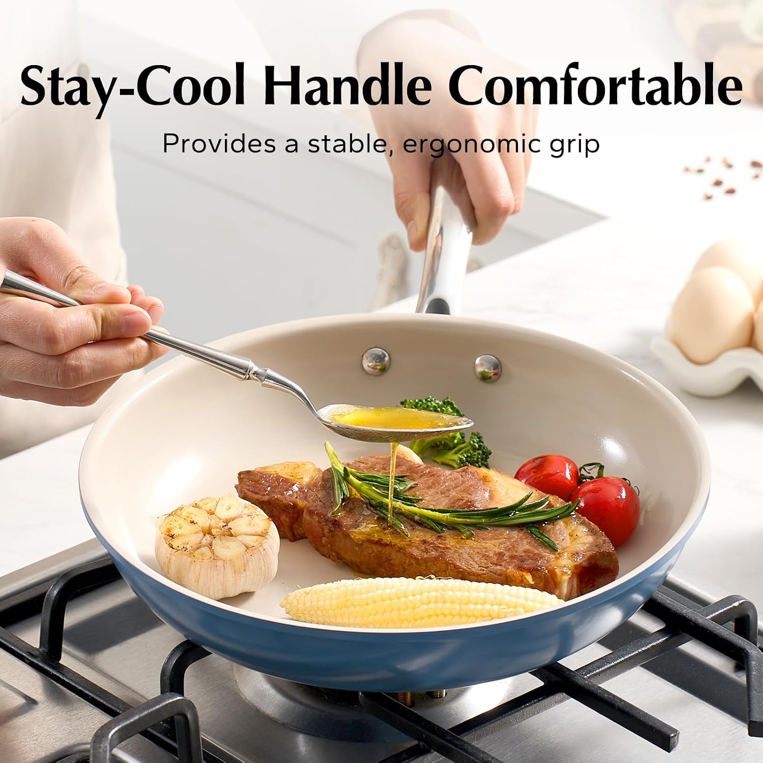 Thumbnail 3 de Redchef Non Stick Frying Pan set, 20 24 28cm