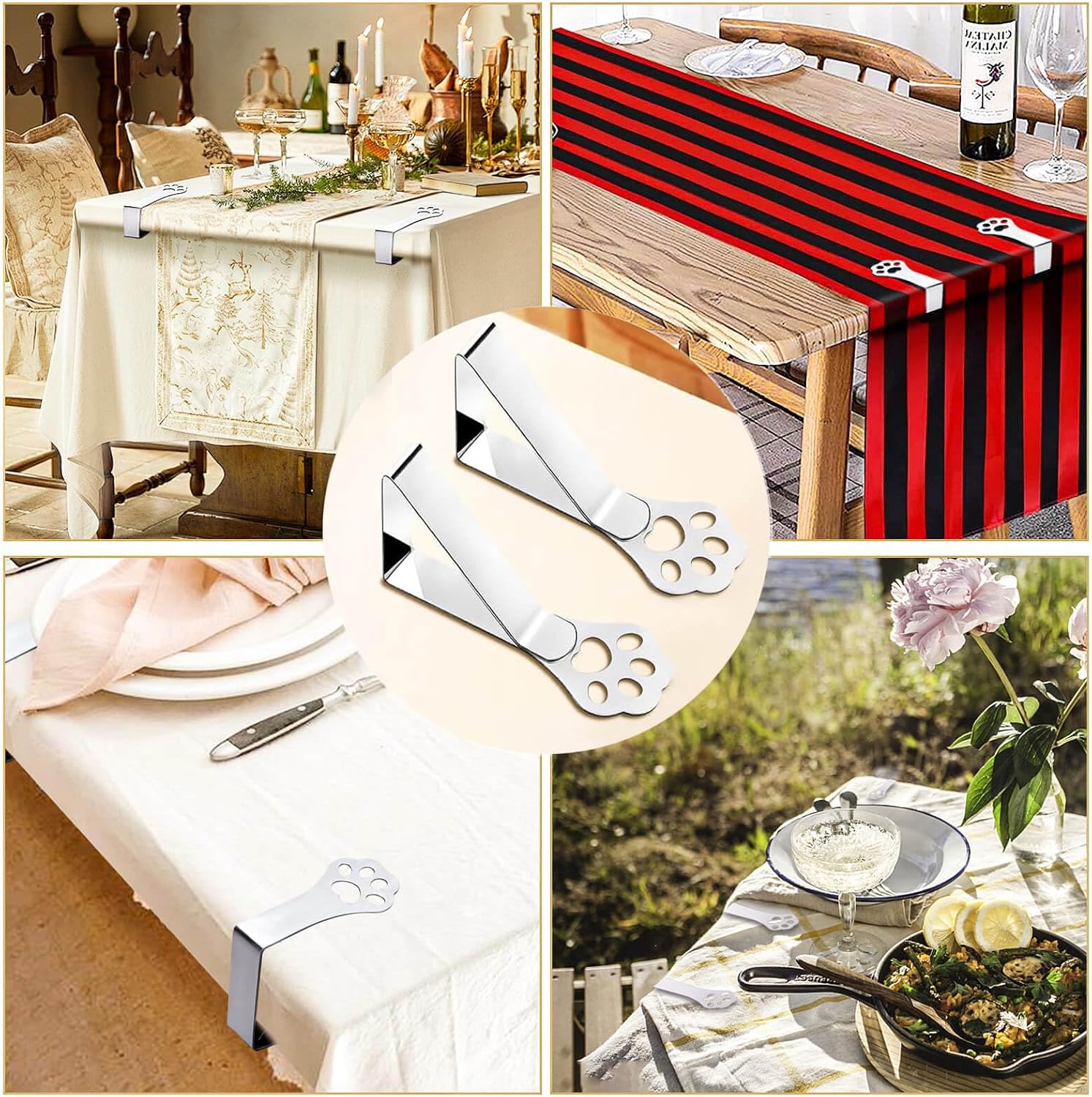 Thumbnail 6 de CUNGLIN Tablecloth Clips 10 Pack: Claw-Shape, Heavy-Duty Stainless Steel for Outdoor Tables