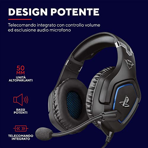 Detalle 2 de GXTrust Forze-B: Cuffie PS4 e PS5 con Licenza Ufficiale PlayStation – Nero