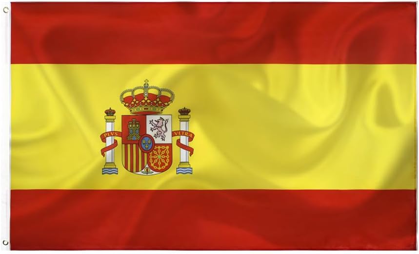 Detalle de TCTOHZNG ljnl002 Spaanse vlag 90 x 150 cm van polyester met 2 metalen ogen