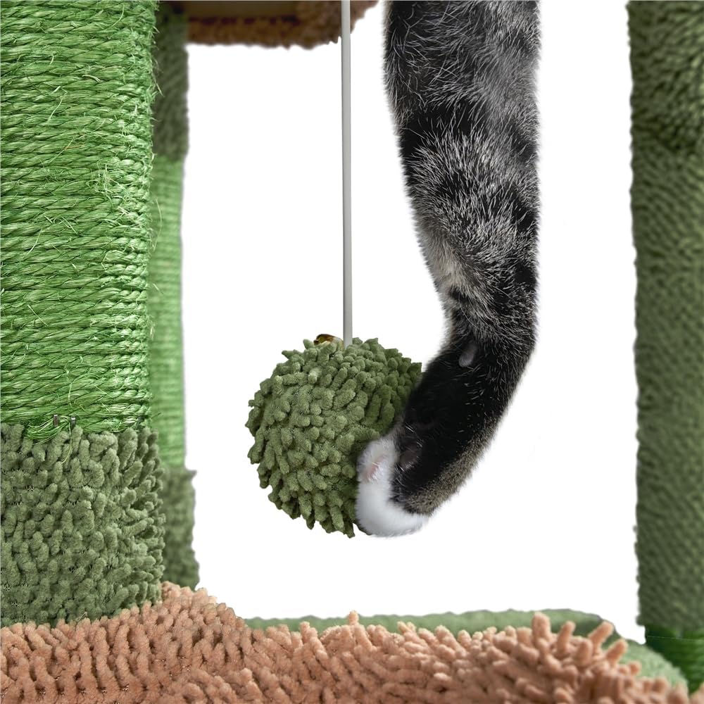 Thumbnail 5 de Yaheetech Cactus Cat Tree – Cute Indoor Cat Tower with Multi-Level Scratching Posts