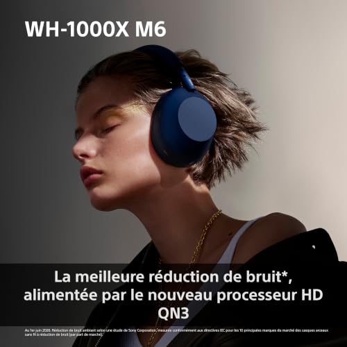 Detalle de Sony WH-1000XM6 : Casque sans fil premium à réduction de bruit