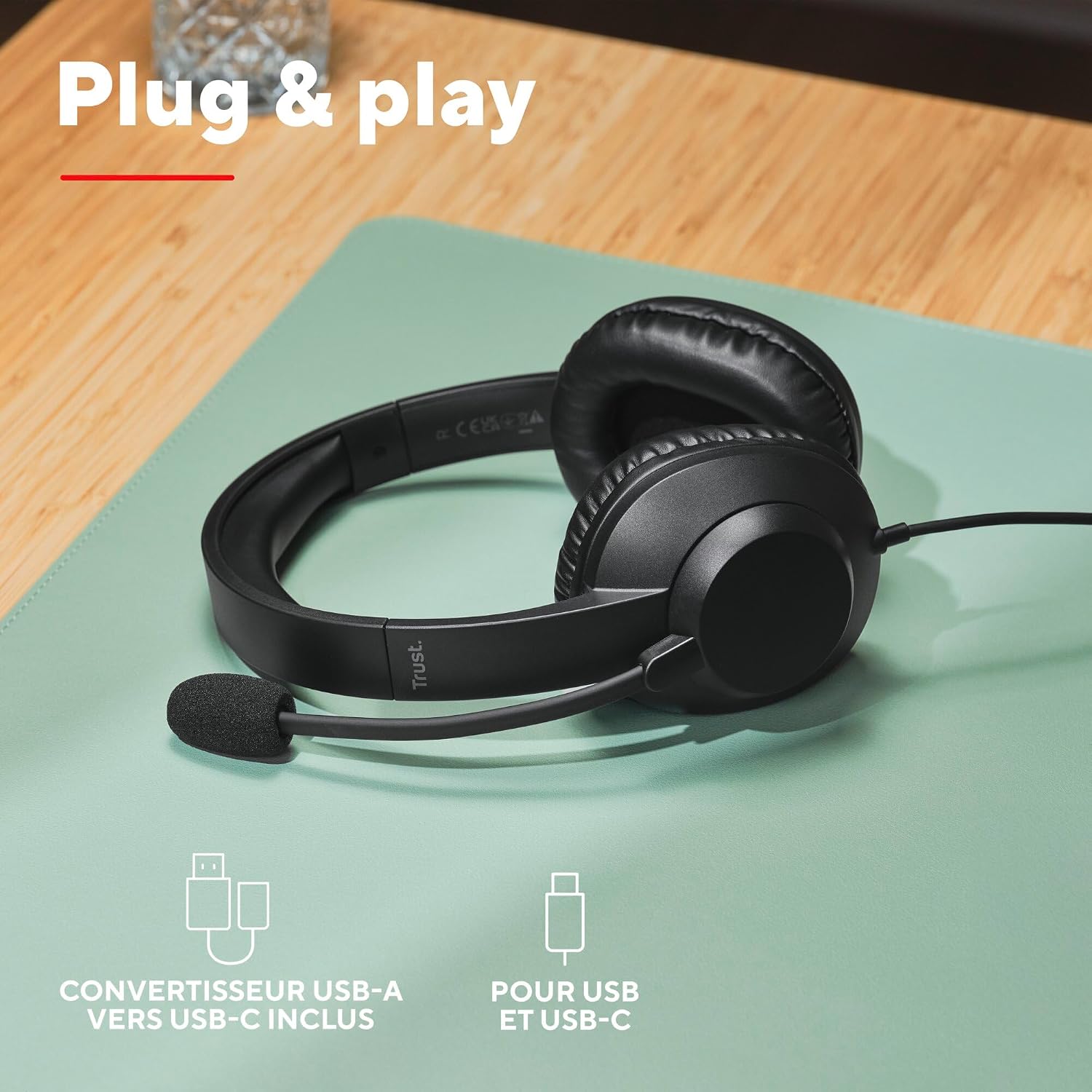 Detalle de Trust Roha II Max Casque USB-C 1,8 m