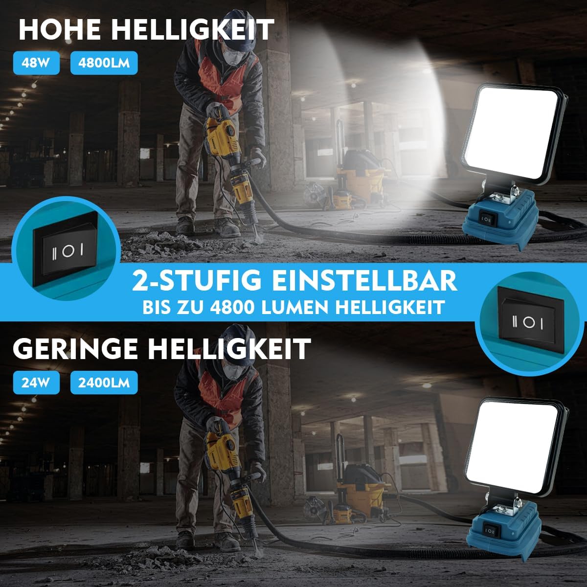 Thumbnail 3 de Akku Lampe Makita 18V 48W 4800LM