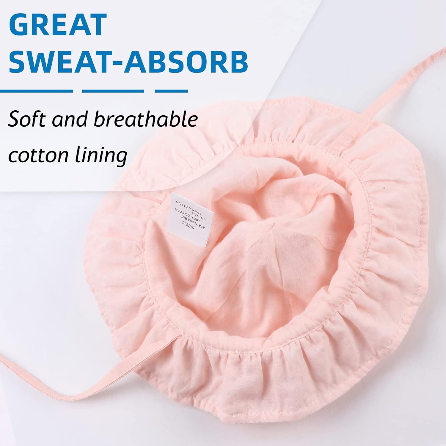 Thumbnail 4 de XIAOHAWANG Sommerhut für Baby-Mädchen mit UV-Schutz aus Baumwolle und Schleife