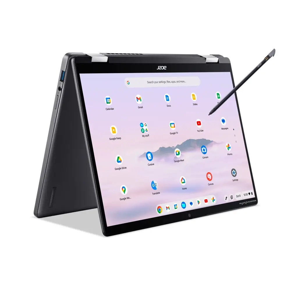 Detalle de Acer Chromebook Plus Spin 714 CP714-1HN: potencia y movilidad con pantalla táctil de 14