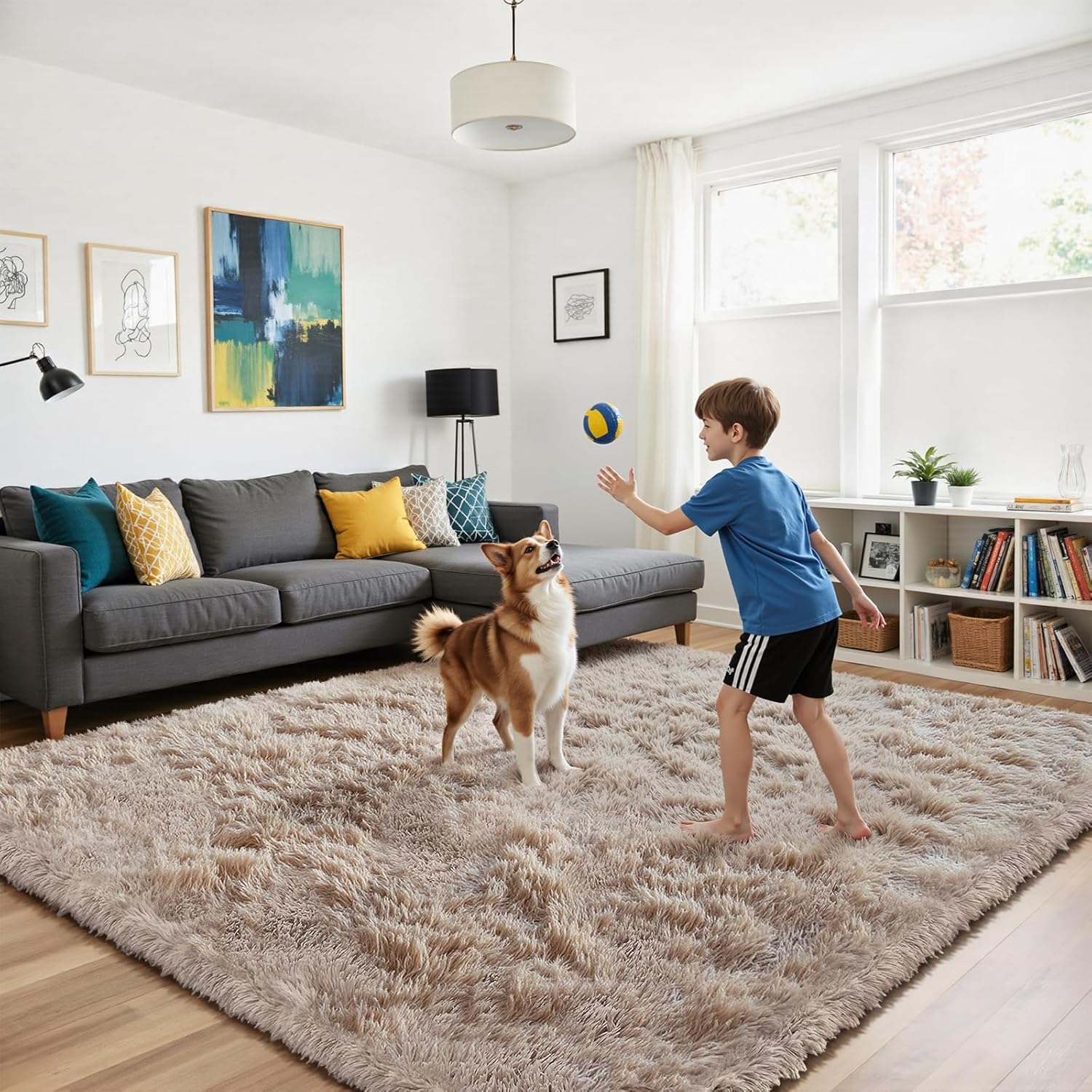 Thumbnail 3 de yongyangjuxin Fluffy Rug Shaggy Area Rug 8x10