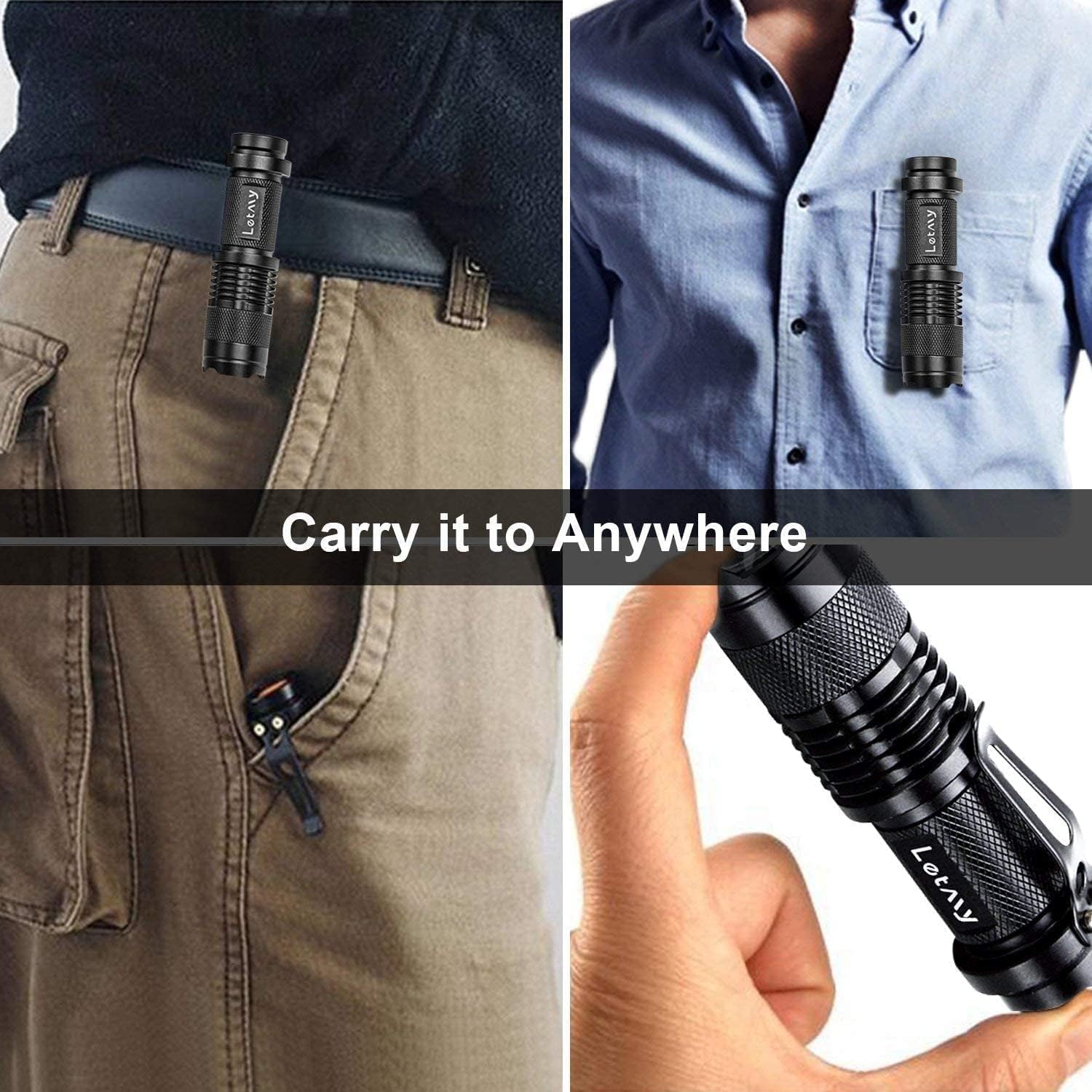 Thumbnail 5 de LETMY Pack of 2 Small LED Torches 300 Lumens ⌁