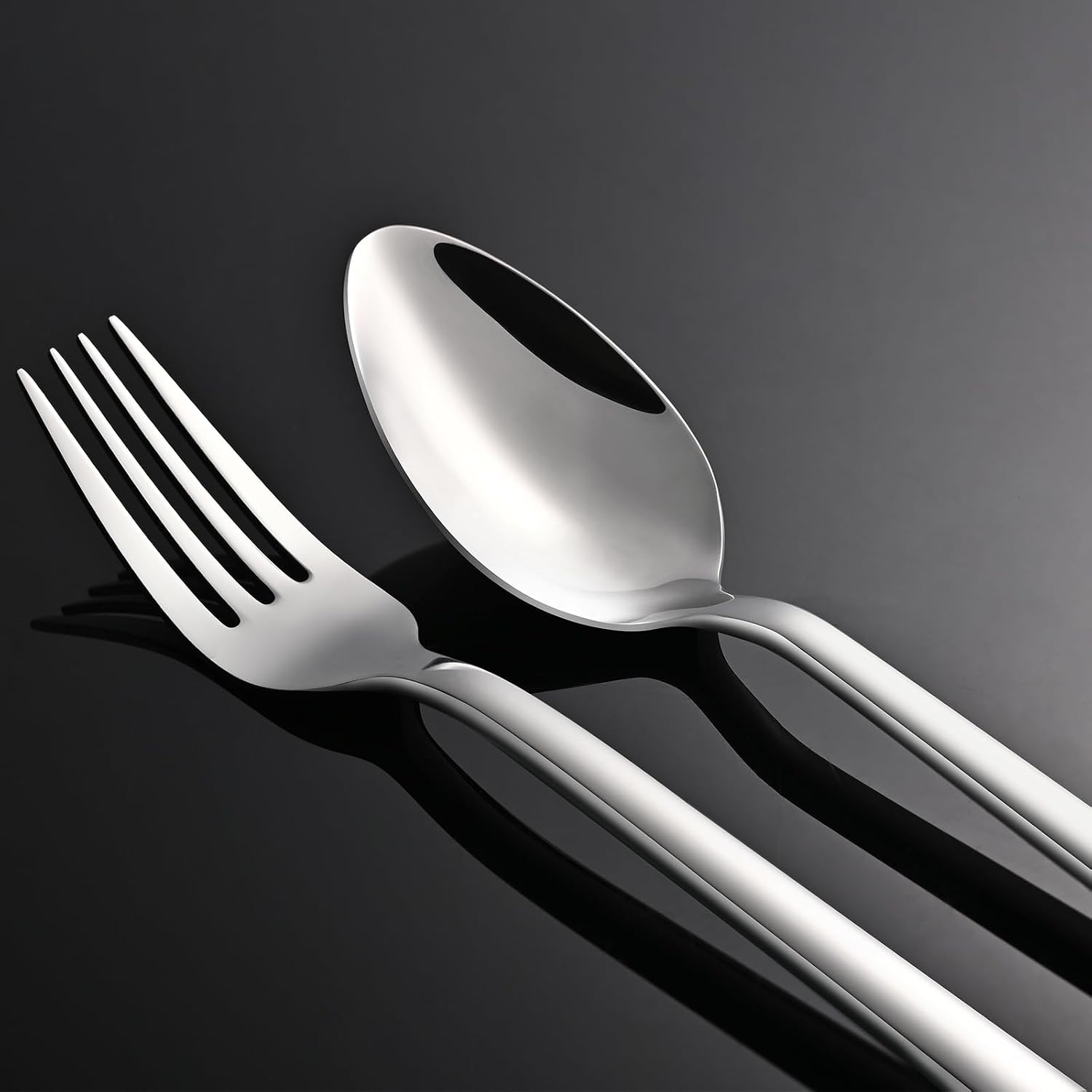 Detalle de KINGSTONE 20-Piece Flatware Set for 4, Mirror-Polished Stainless Steel