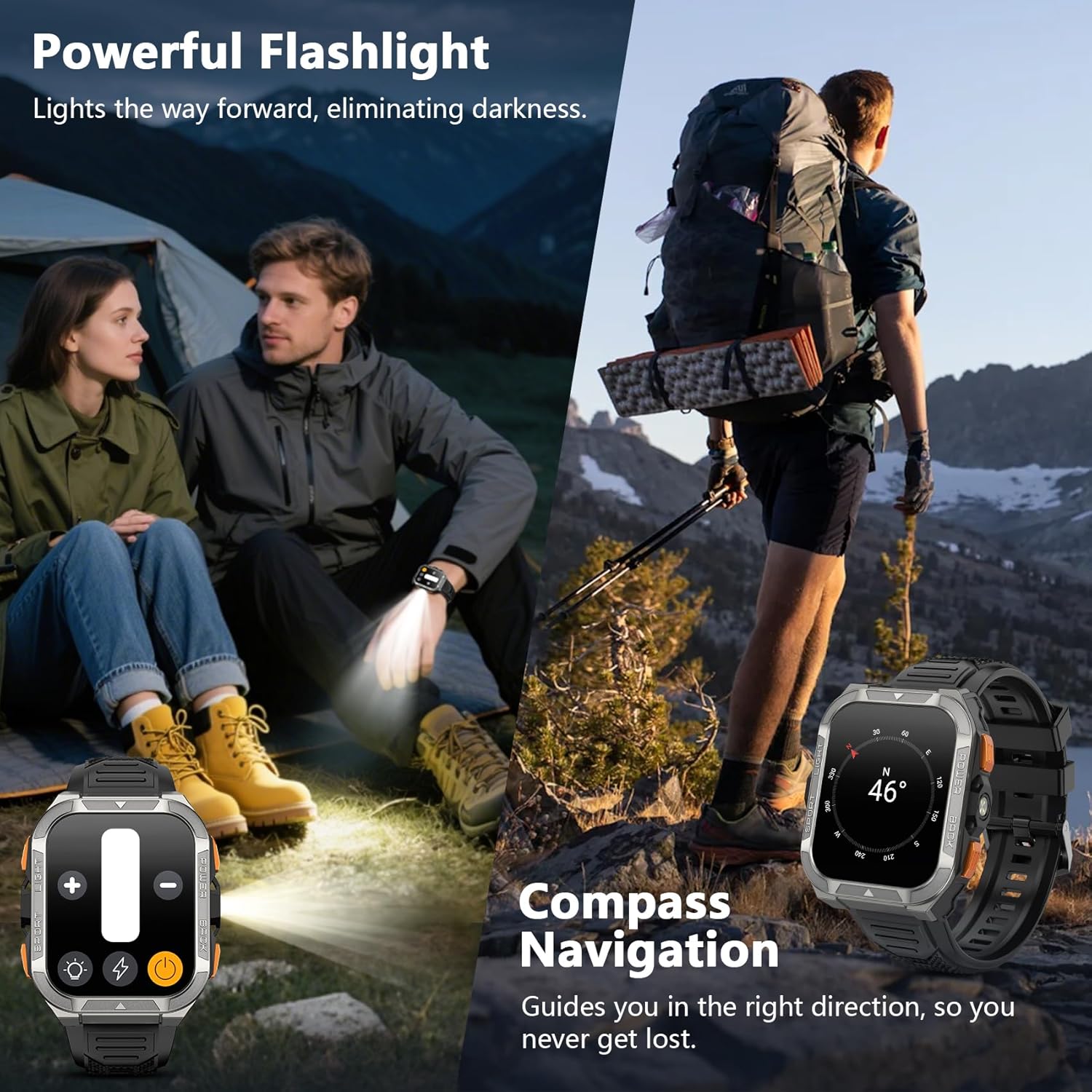 Detalle 2 de Blackview Military Smart Watch 100‑Day Battery