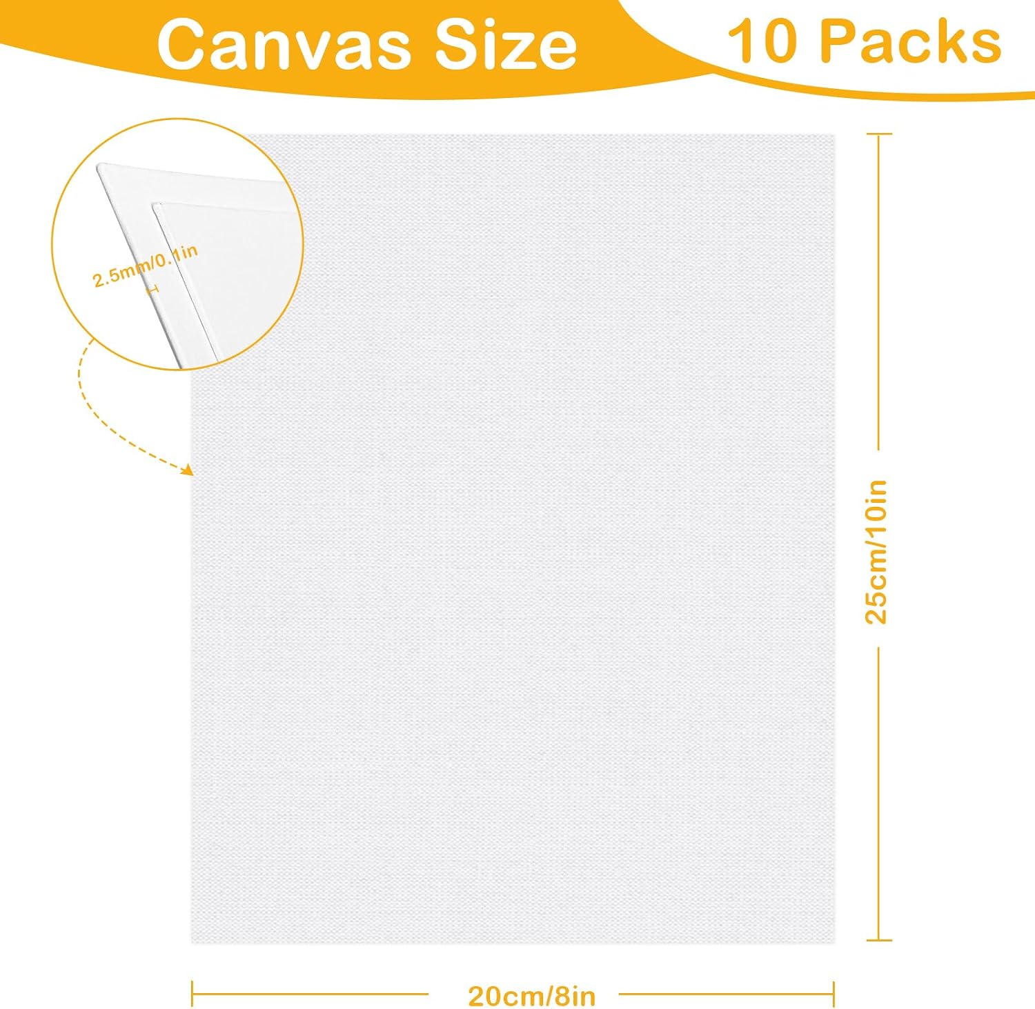 Thumbnail 4 de Koncci 20x25cm Canvas Panels 10 Pack