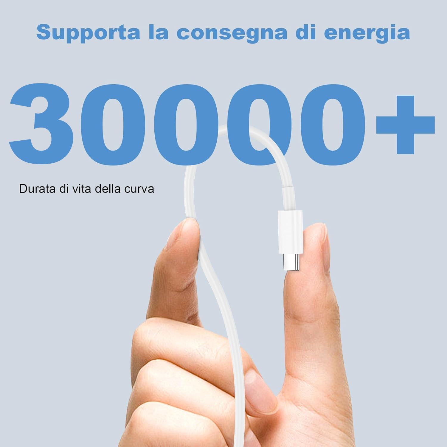 Detalle de BSTOEM Cavo USB Type-C per ricarica rapida 2 pezzi (1 m + 1 m), cavo dati USB-C