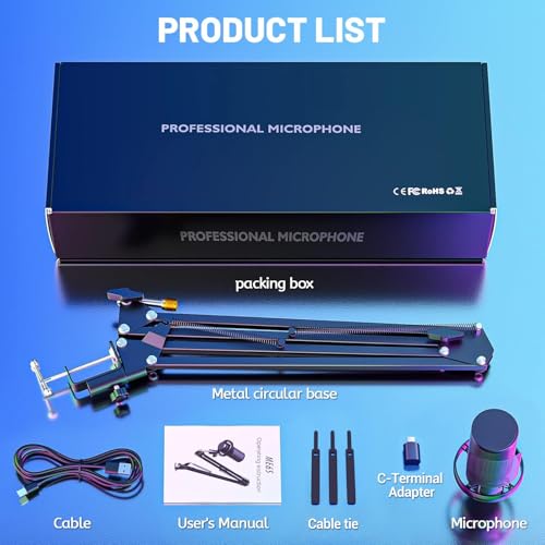 Thumbnail 7 de Anykuu USB Kondensator Mikrofon 192kHz/24Bit – USB-Gaming, Streaming und Podcasting