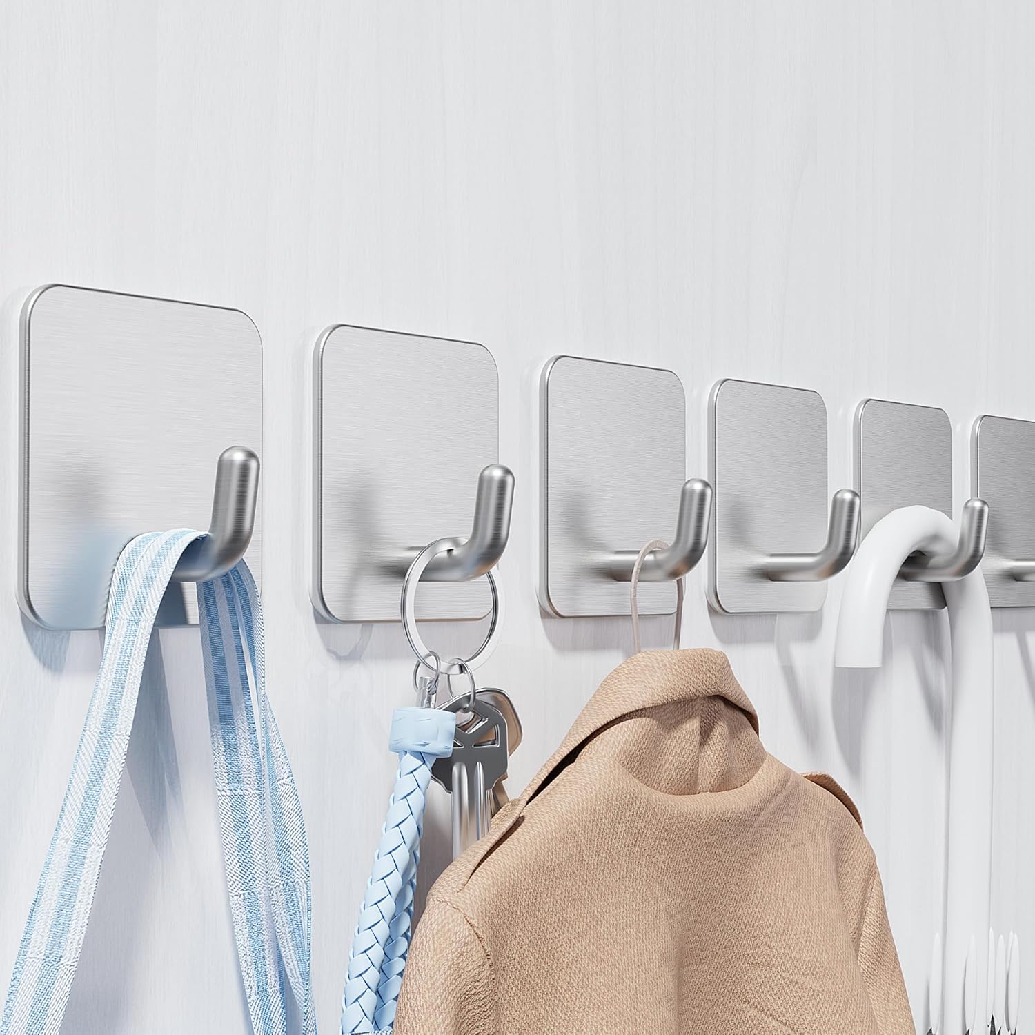 Detalle de Aikzik 6 Pack Self Adhesive Hooks 8kg