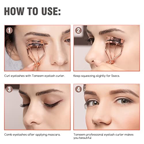 Detalle 2 de TOMEEM Eyelash Curler with Comb Rose Gold