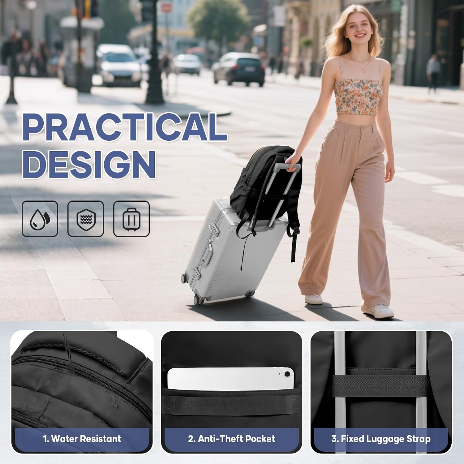 Detalle 2 de WEPLAN School Backpack 19.8L for 14" laptop
