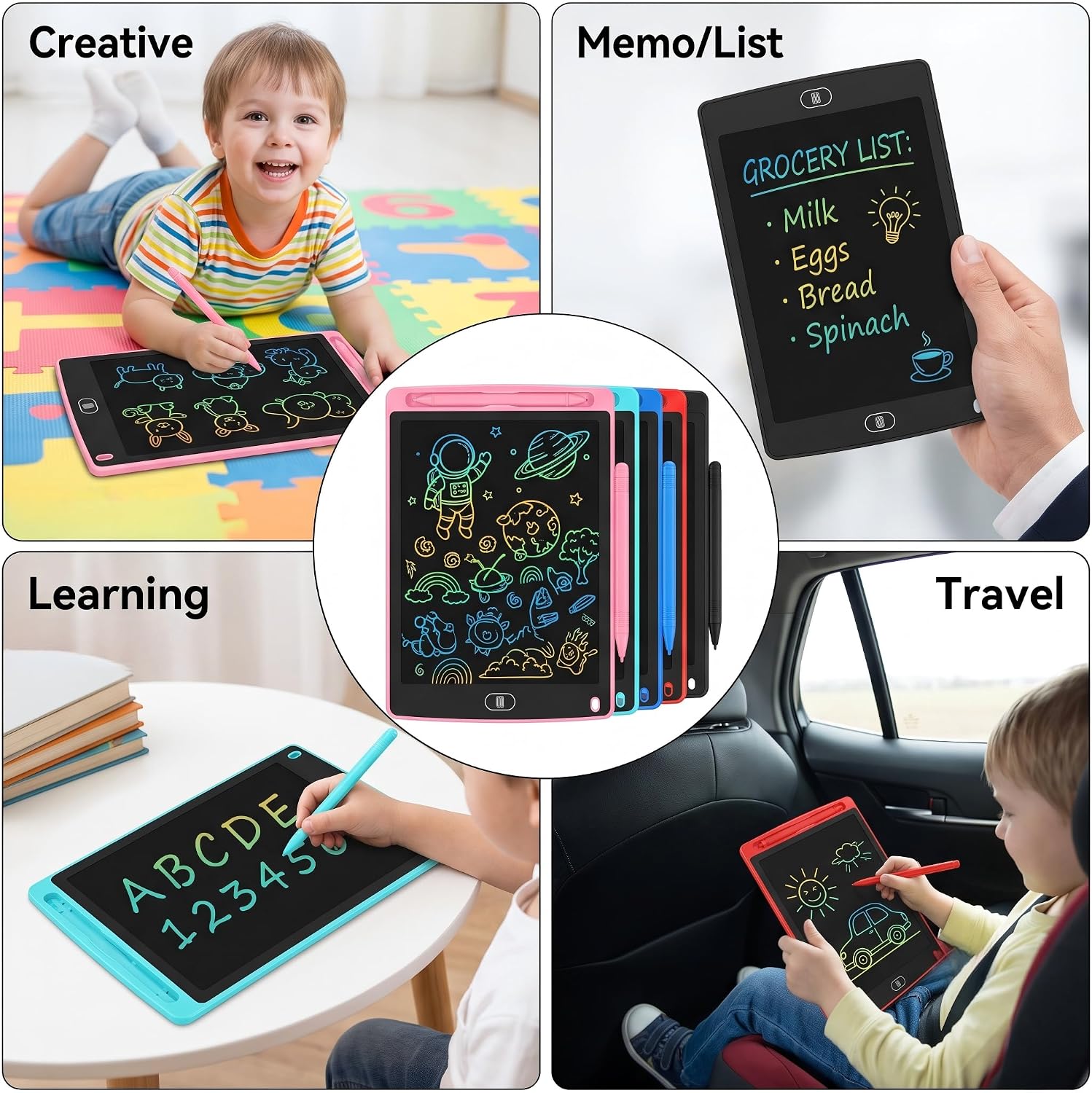 Detalle de Party Favors for Kids: 20-Pack 8.5 Inch LCD Writing Tablet Set for Classrooms, Travel, and Gifts