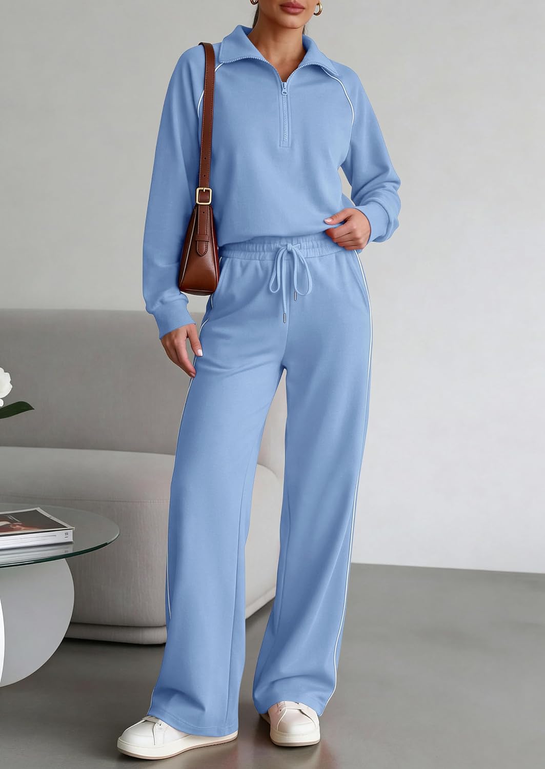 Detalle 2 de PRETTYGARDEN 2-Piece Half-Zip Tracksuit XS–XXL