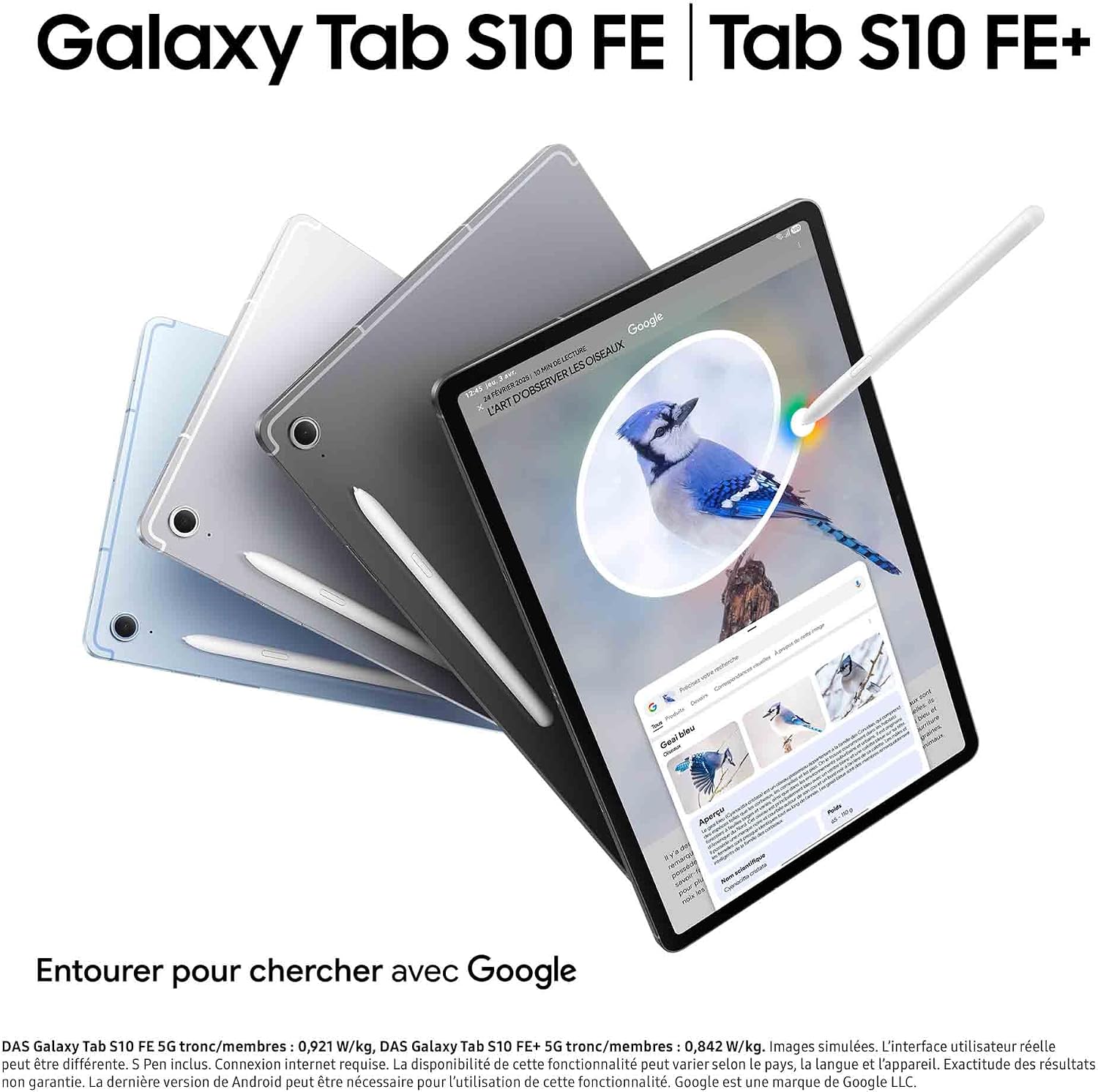 Detalle de Samsung Galaxy Tab S10 FE 10,9" 256 Go Gérer le quotidien avec le S Pen inclus