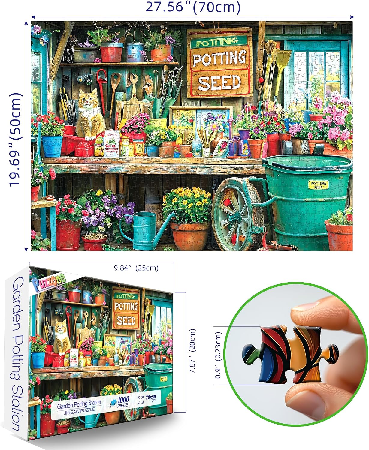 Thumbnail 1 de PuzzOne Puzzles for Adults 1000 Pieces: Garden Potting Station