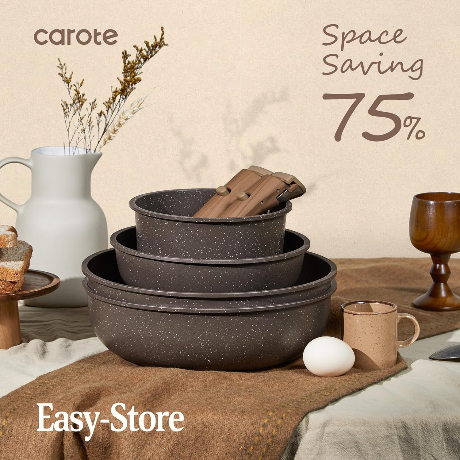 Detalle 2 de CAROTE 17PCS Nonstick Cookware Set