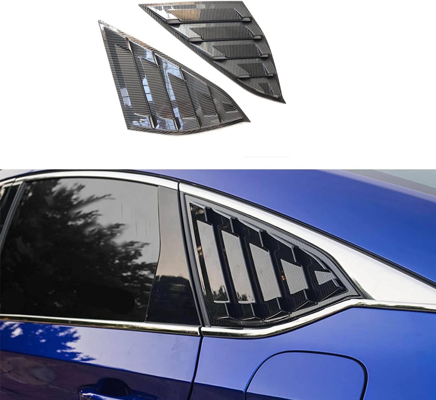 Detalle de TLIFORT Side Window Louvers for Honda Accord Sedan 2018–2022