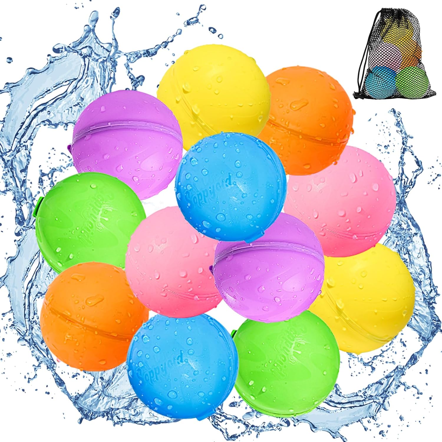Thumbnail 6 de Reusable Water Balloons: 16-Pack Silicone, Self-Sealing & Quick Fill for Outdoor Water Games