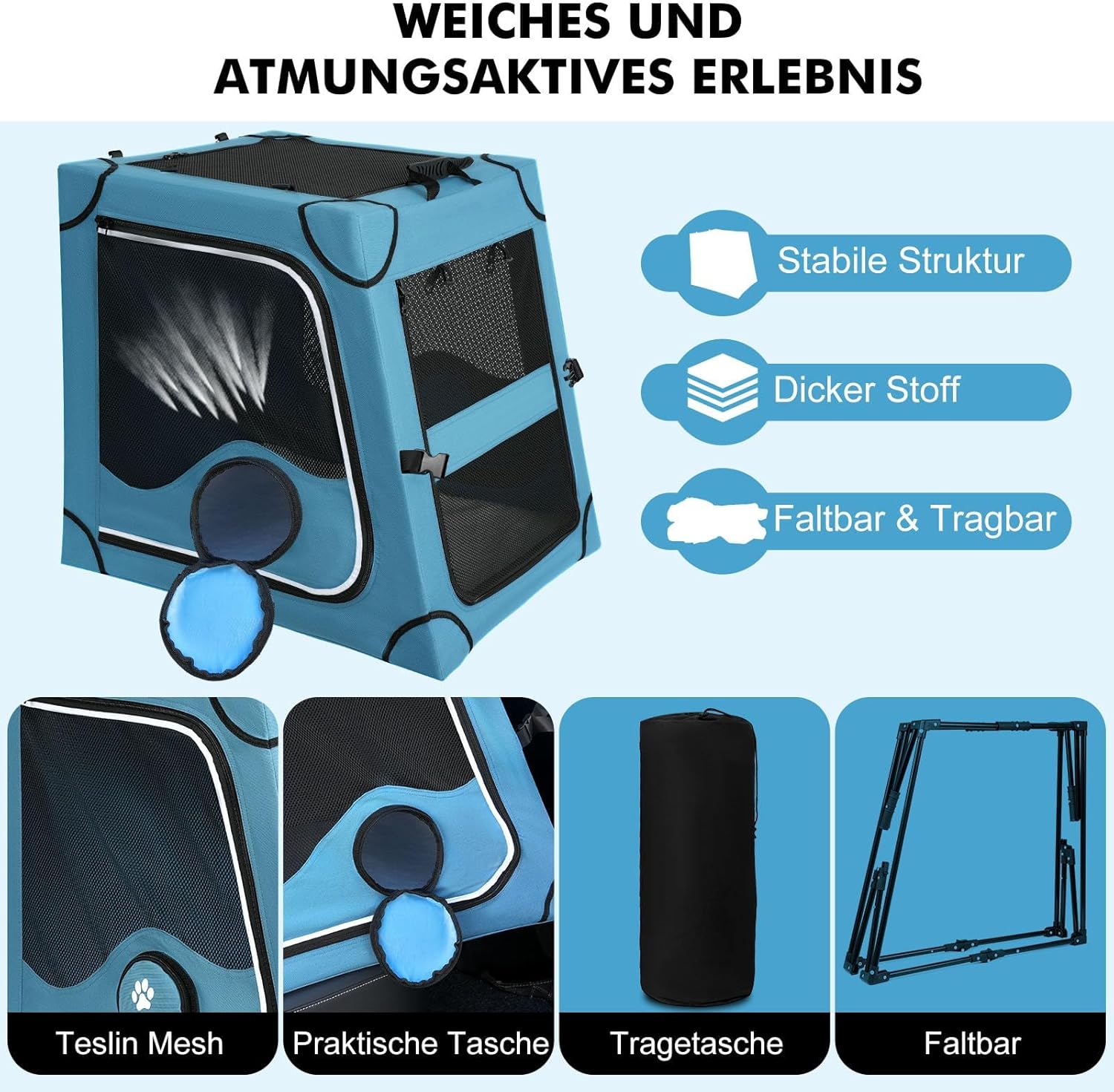 Detalle 2 de Snagle Paw Transportbox mit 68 cm Länge