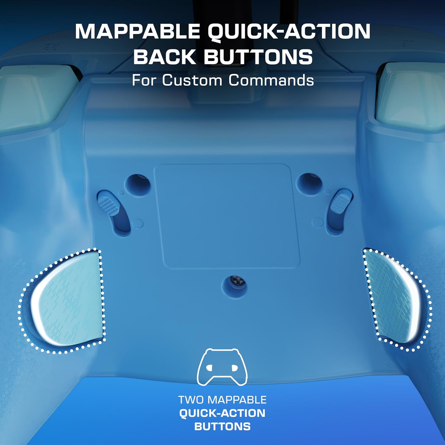 Thumbnail 5 de Turtle Beach Rematch Advanced Blue Kitsune wired gaming controller (Xbox & PC) with powered glow and Hall-Effect triggers