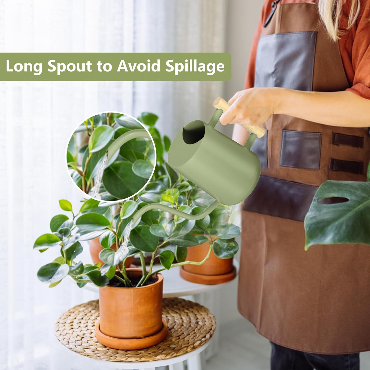 Thumbnail 1 de 35oz Indoor Plants Watering Can, 304 Steel