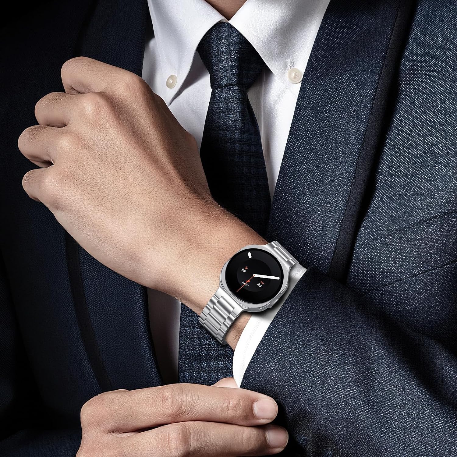 Detalle 1 de TiMOVO Stainless Steel Watch Band for Galaxy Watch 9/8 and Watch 8 Classic