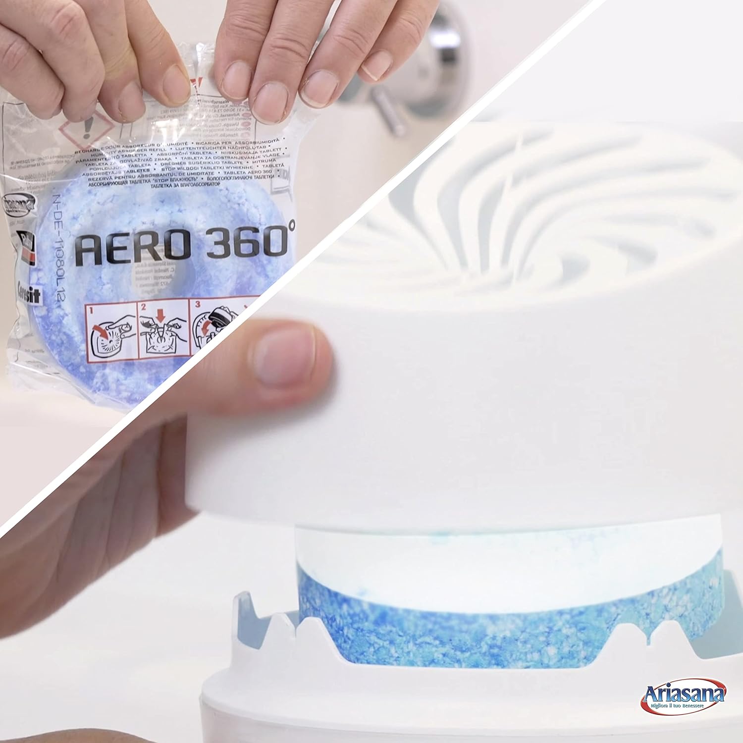 Thumbnail 6 de Ariasana Aero 360° Bagno Kit Assorbiumidità: deumidificatore non elettrico compatto per ambienti fino a 55 m³