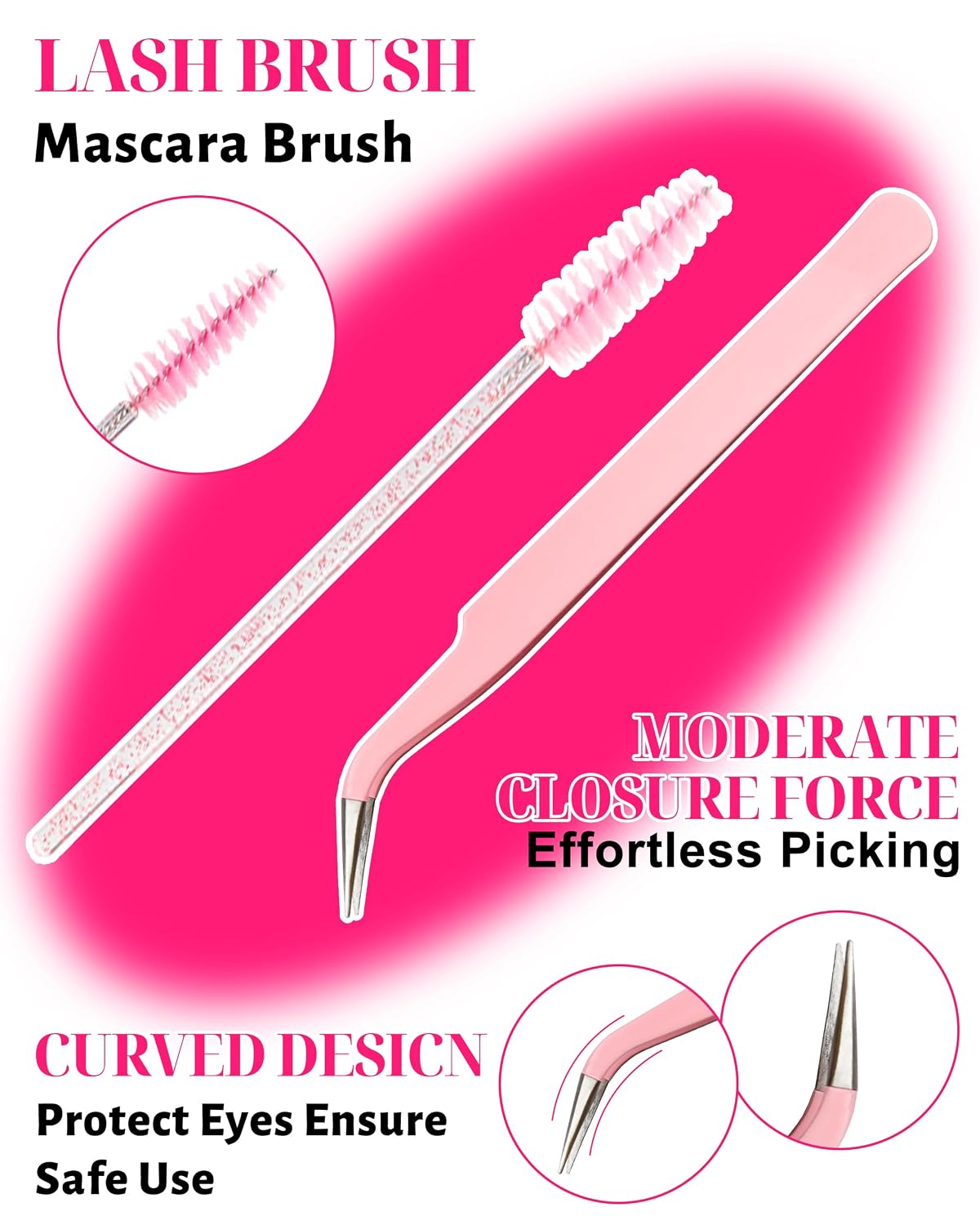 Thumbnail 6 de MilyBest Lash Clusters Kit (808 pcs) with D Curl, 4 Styles + Dual-ended Lash Glue & Tools