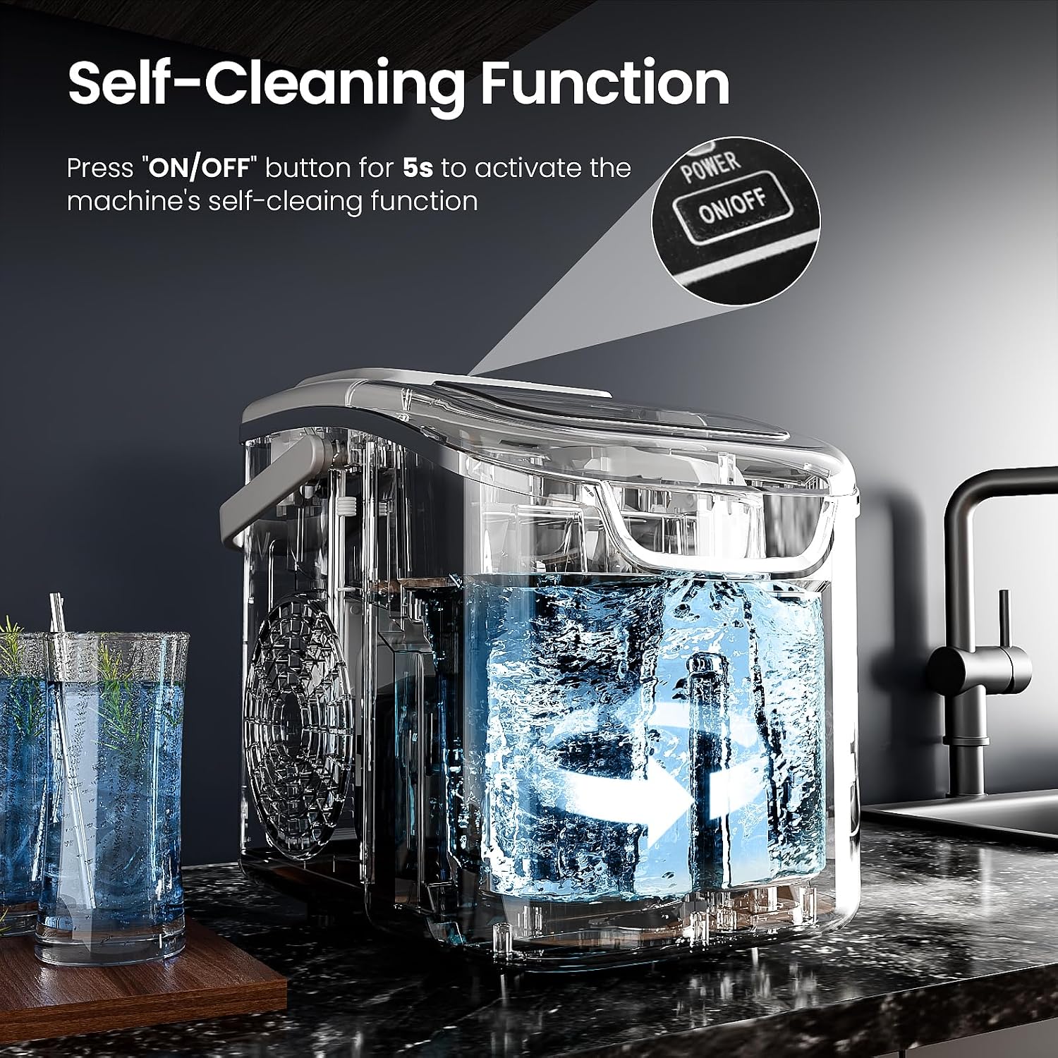 Detalle 2 de Antarctic Star Countertop Ice Maker, 8-Cube