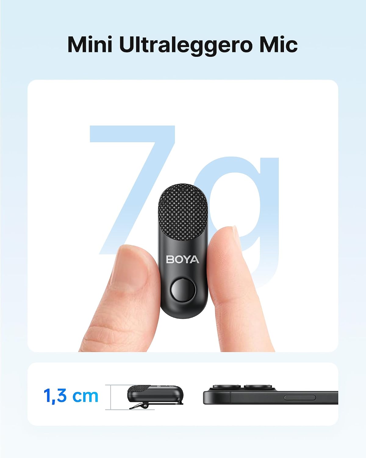 Detalle 2 de BOYA Magic microfono wireless 48 kHz/24 bit 🎤