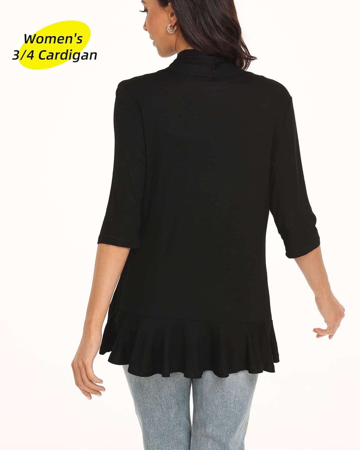 Thumbnail 2 de Argstar Women's 3/4 Sleeve Cardigan (S-3XL) — Lightweight, Draped Essential for Every Outfit