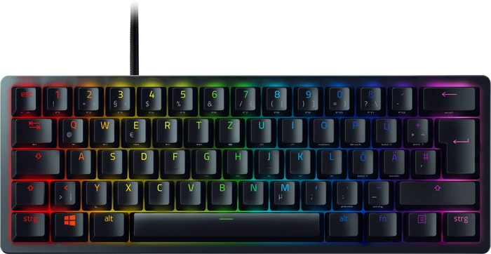 Detalle 2 de Razer Huntsman Mini Gaming-Tastatur (QWERTZ) Schwarz mit optischen Purple Switches