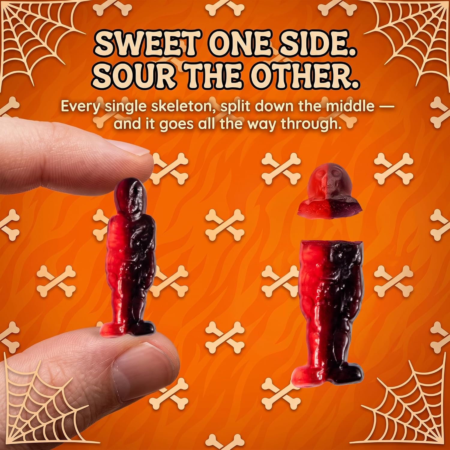 Thumbnail 3 de SWEETSIDE CANDY CO. Skeleton Gummy Candy, 6 Bags, 24 oz, Sweet and Sour