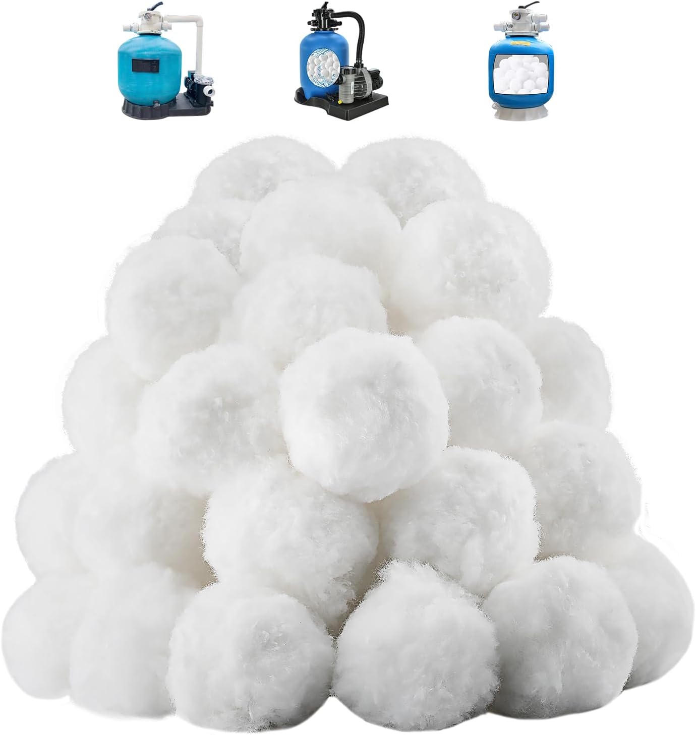 Ktxaby 700g Pool Filter Balls for Sand Filter (replacement for 23kg pool sand)