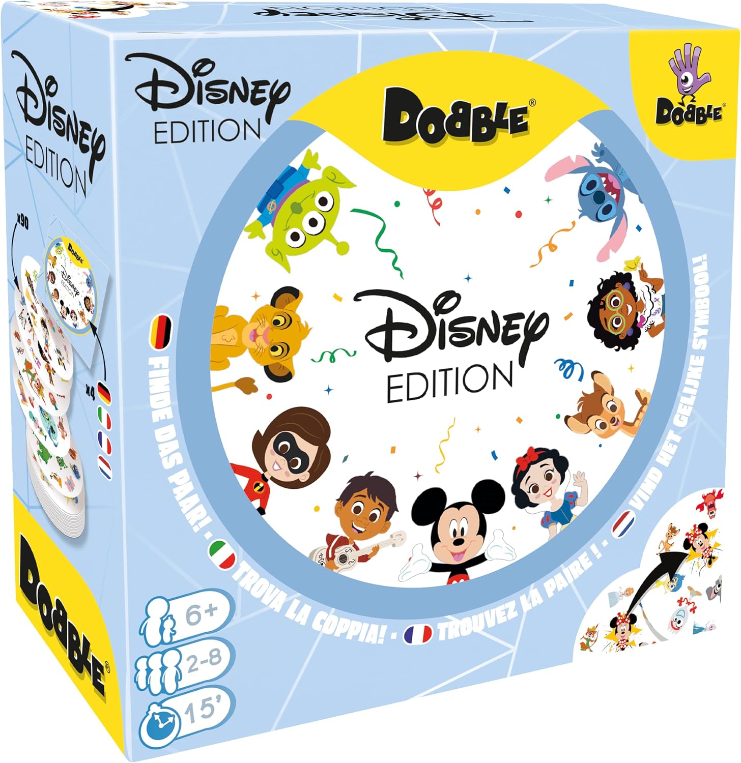 Detalle de Dobble Disney Anniversary 100 anni, gioco da tavolo