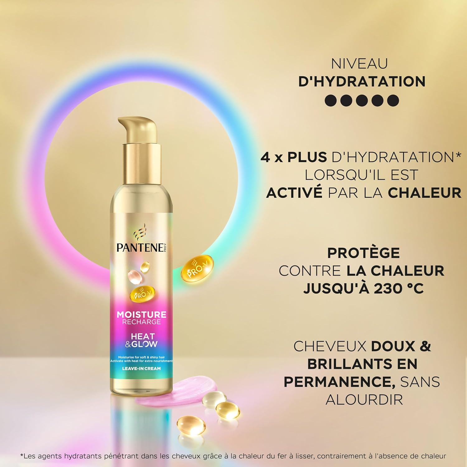 Detalle de Crème Sans Rinçage Pantene Pro-V Hydra Boost Heat & Glow – 135 ml