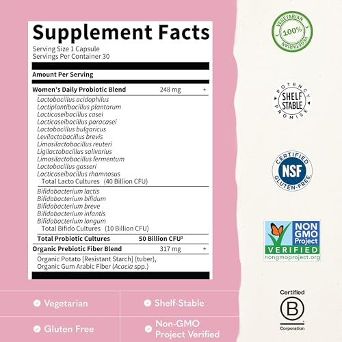 Detalle de Garden of Life Once Daily Dr. Formulated Probiotics for Women 50 Billion CFU – 16 Strains