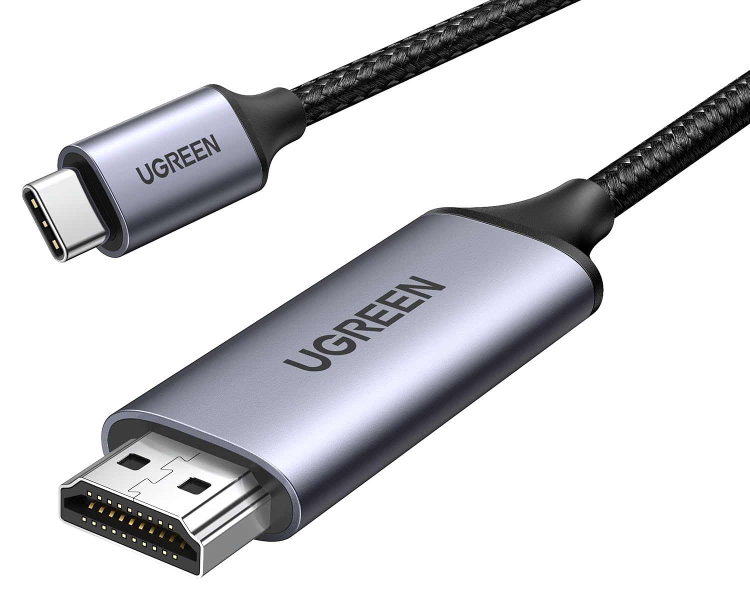 Detalle de UGREEN USB C to HDMI Cable (4K@60Hz) 6.6FT — Type C to HDMI Adapter for Thunderbolt 4/3 and DP Alt Mode