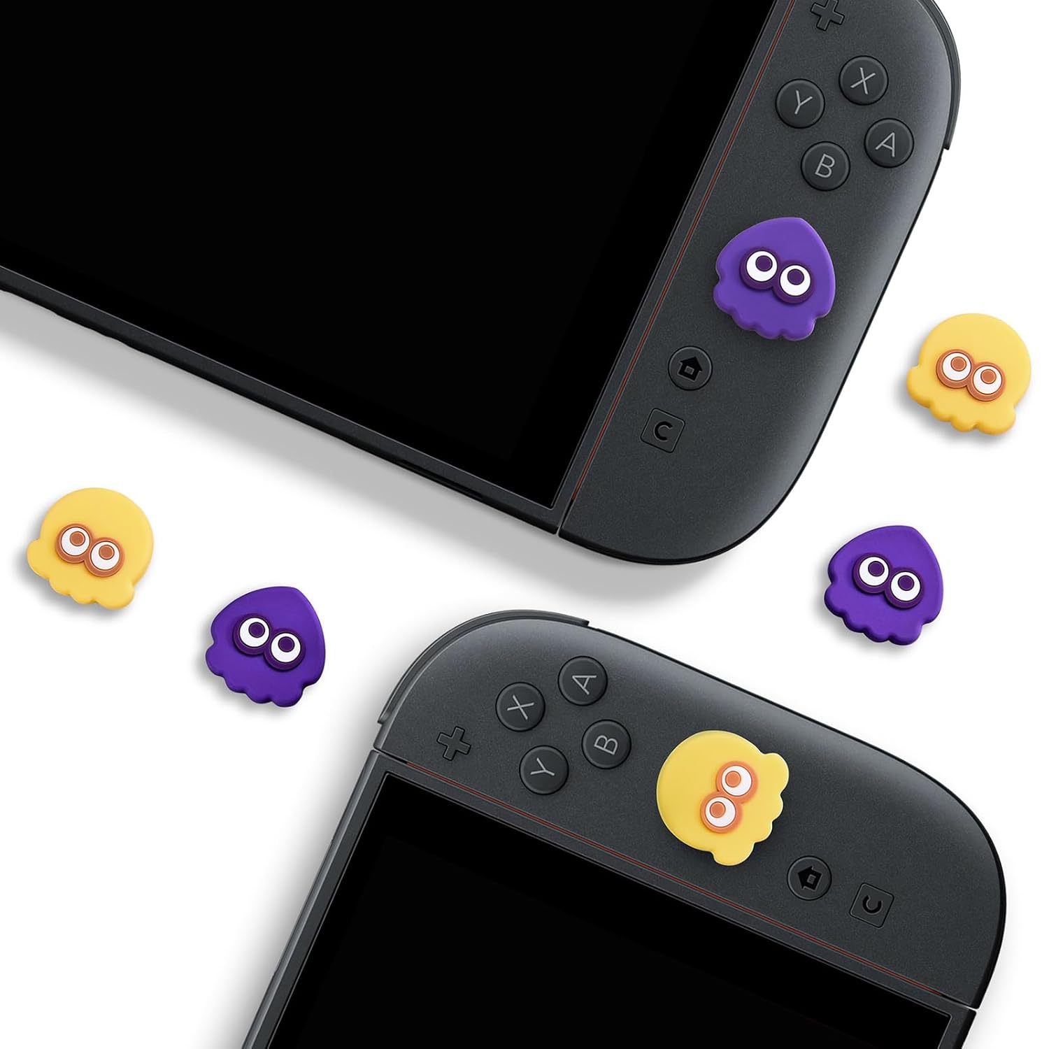 Thumbnail 5 de Joystick-Kappen für Switch 2 (2er-Set) – FUNLAB Thumb Grips kompatibel mit Switch 2 & Pro Controller, Gelb & Lila (4 Stück)